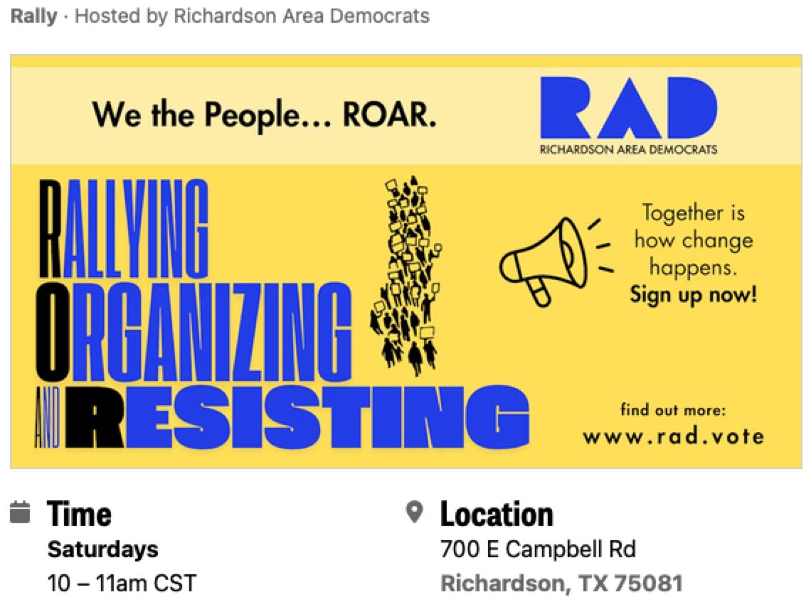 RAD R.O.A.R. (Rallying, Organizing And Resisting!) Protest!