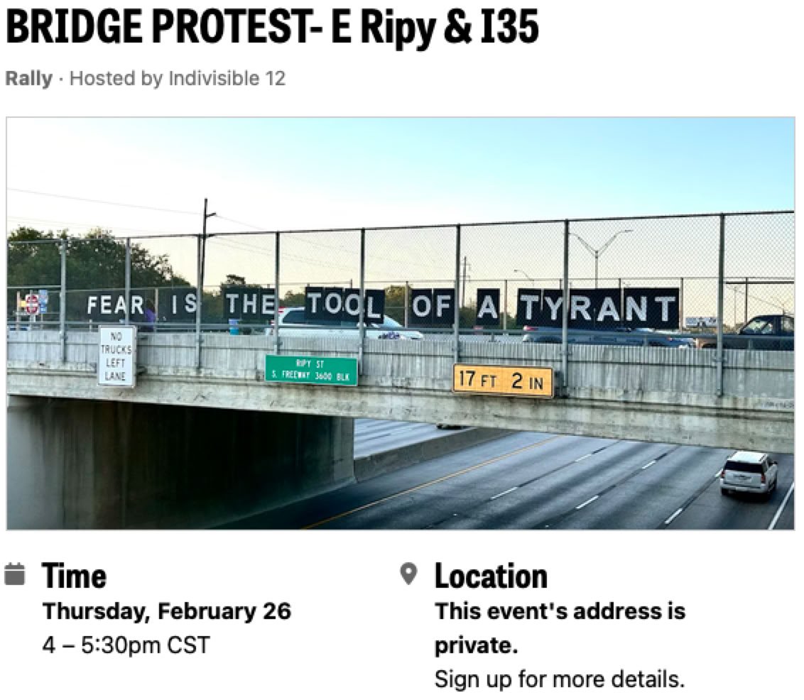 BRIDGE PROTEST- E Ripy & I35